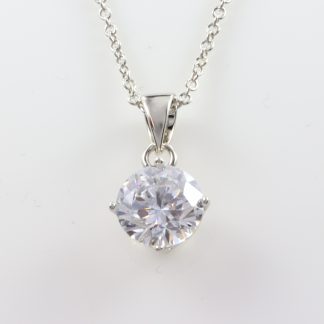 Stg/silver CZ Pendant_0