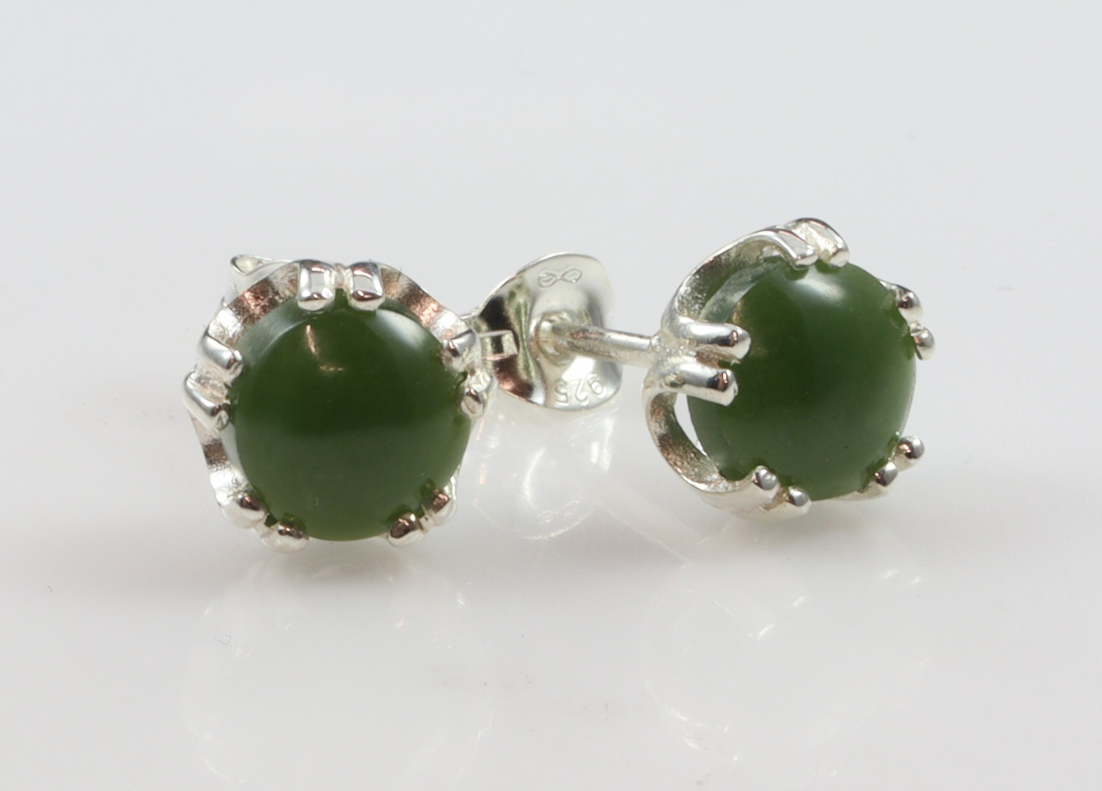 Stg/silver Greenstone Studs_0