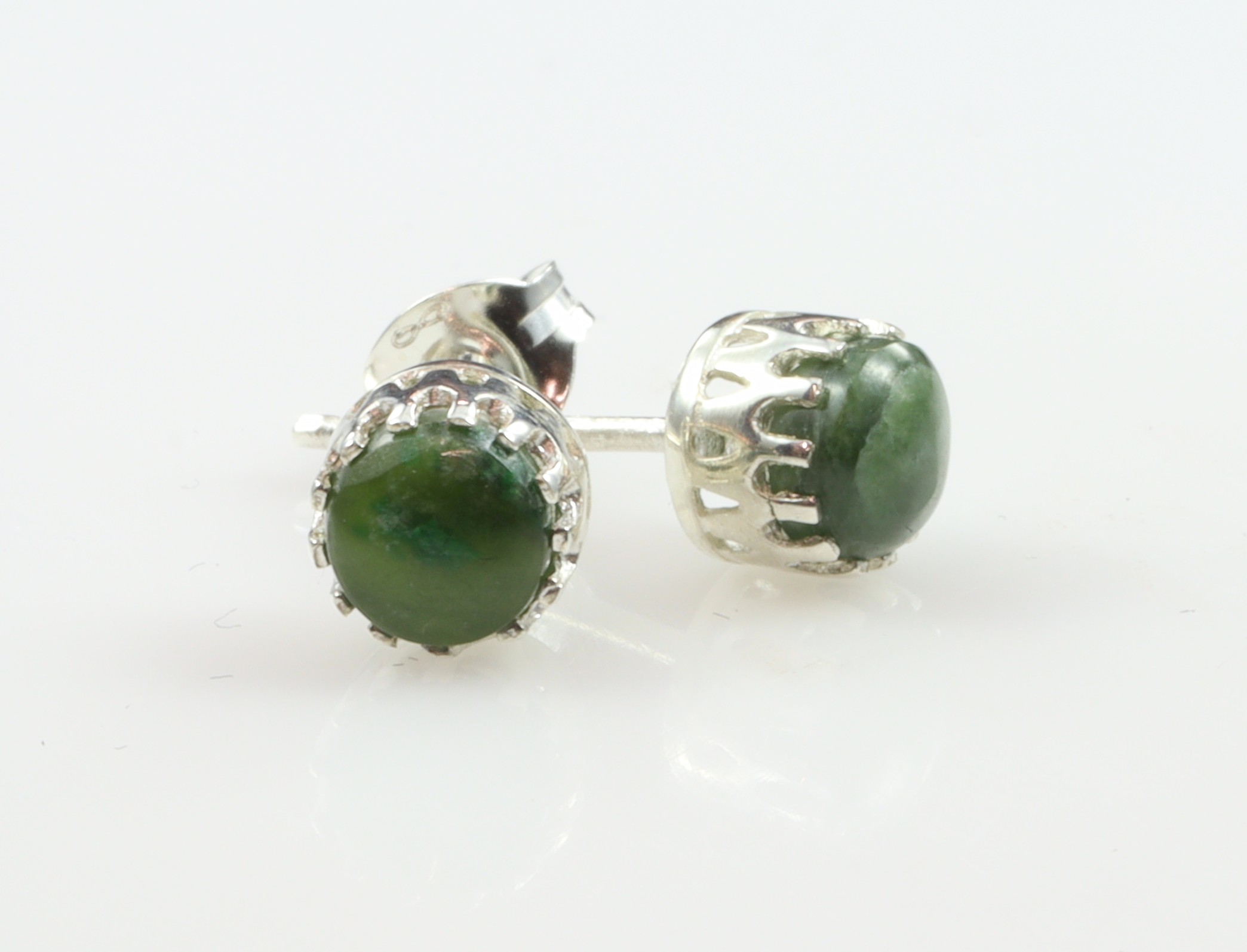 Stg/silver Greenstone Studs_0
